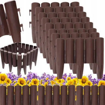 Dārza Palisāde Puķu Dobes Žogs Apmale 215cm, 8 elementi | Garden Palisade Flowerbed Barrier