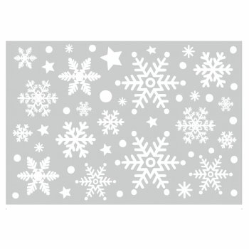 Christmas Snowflake Window Clings 48pcs Holiday Decorations