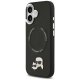 Karl Lagerfeld iPhone 17 Case MagSafe PU Karl & Choupette Pins, Black
