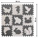 Kids Foam Floor Puzzle Mat Animals - 9 pcs, 30x30cm