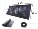 Datorgalda Paklājs Peles Paliktnis ar Pasaules Karti - 40x90x0,4 cm | Computer Table Carpet Mouse Pad with World Map