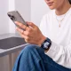 Tech-Protect Silicone siksniņa Apple Watch 44 / 45 / 46 / 49 mm, tumši zila