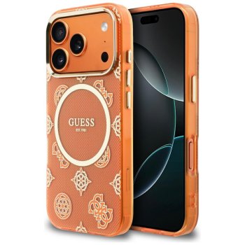 Guess IML Peony Dot MagSafe MagCase iPhone 17 Pro – oranžs | Phone Case Cover