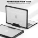 Tech-Protect SmartShell Pro vāciņš MacBook Pro 14 2021-2025 ar statīvu, melns/caurspīdīgs