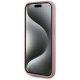 Чехол Karl Lagerfeld Wrinkled Metal Signature для iPhone 15 Pro, Розовый