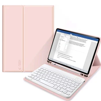 Чехол-книжка Tech-Protect SC Pen с клавиатурой для iPad 10.9" 2022, розовый