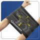 Qunature 11230014002 sporta kakla sildītājs, daudzfunkcionāla bandana, melna