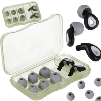 Silicone Noise-Reducing Earplugs with Case, 3 Sizes