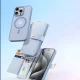 Кожаный чехол Dux Ducis Lawa для iPhone 15 Pro со съемным кошельком, синий
