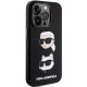 Karl Lagerfeld iPhone 15 Pro Max Case Silicone Karl & Choupette Head, Black