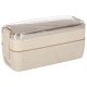 Lunch Box with Compartments and Cutlery, 750 ml, Beige