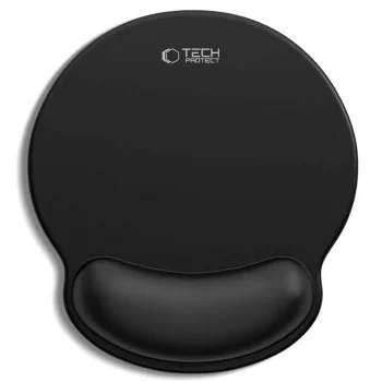 Коврик для мыши Tech-Protect A200 с гелевой подставкой, 25 x 22.5 см, черный