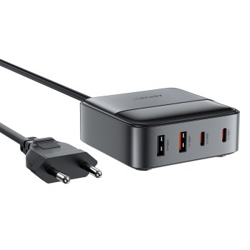 Acefast Z6 galda GaN lādētājs 2x USB-A / 2x USB-C PD 65W – melns