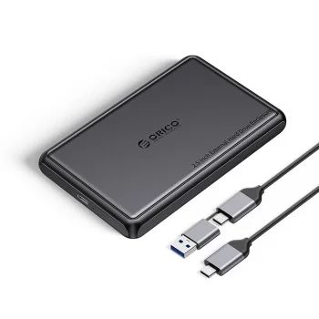 Orico DDL25-C3 2.5" HDD/SSD USB-C ārējā diska ietvars, melns