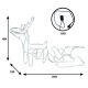 LED Reindeer and Sleigh Christmas Light Decoration 120 cm, Cool White