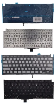 Apple A2337, A2179 UK portatīvā datora tastatūra ar apgaismojumu, Melna