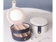 Round Jewelry Box Organizer with Mirror, 11 cm