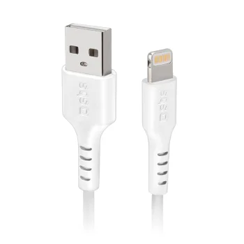 SBS TECABLEUSBIP589W USB-A to Lightning Cable 1m 15W - White