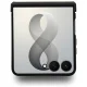 Guess Magnetic Ring Stand Grained Classic Logo MagSafe vāciņš Samsung Galaxy Z Flip 8, bēšs