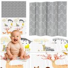 Divpusējs spēļu putu paklājs bērniem, saliekams bērnu istabas grīdas paklājiņš, 200x180cm | Double-sided XPE Foam Play Mat for Kids