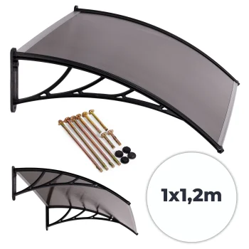 Jumtiņš virs durvīm 120x100 cm polikarbonāta nojume aizsardzībai MultiGarden