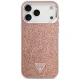 Guess Glitter Triangle Logo MagSafe vāciņš iPhone 17 Pro Max - rozā | Phone Case Cover