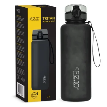 4FIZJO Tritan Sports Water Bottle 1000ml, Black