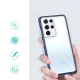 Чехол Hybrid Armor для Samsung Galaxy S23 Ultra Clear 3in1, прозрачный с синей рамкой
