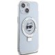 Karl Lagerfeld iPhone 15 vāciņš Ring Stand Choupette Head MagSafe, balts
