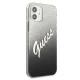 Чехол Guess для iPhone 12 mini Glitter Gradient Script, черный
