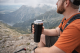 1.2L Insulated Tumbler with Handle and Straw Stainless Steel, Black