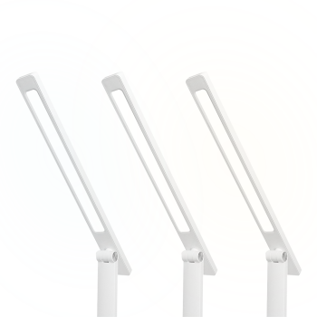 LED Desk Lamp with Wireless Charger 10W, Dimmable Touch Control, 3 Modes, White, LTC