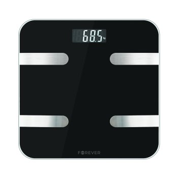 Умные весы Forever AS-100 с Bluetooth для анализа тела, черные