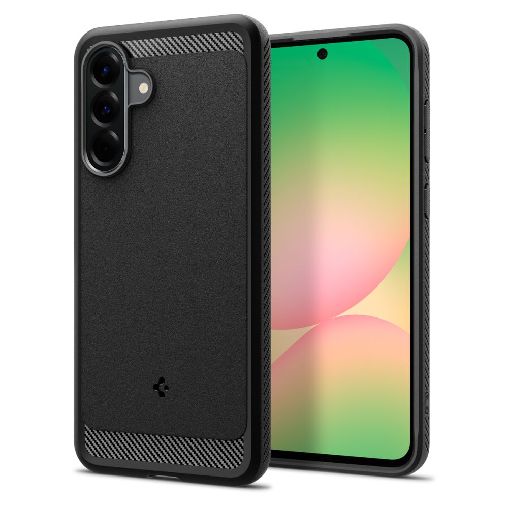 Samsung Galaxy A56 ( SM-A566B / DS ) Spigen Rugged Armor Case Cover, Black | Telefona Macņš Vāciņš Apvalks Maks
