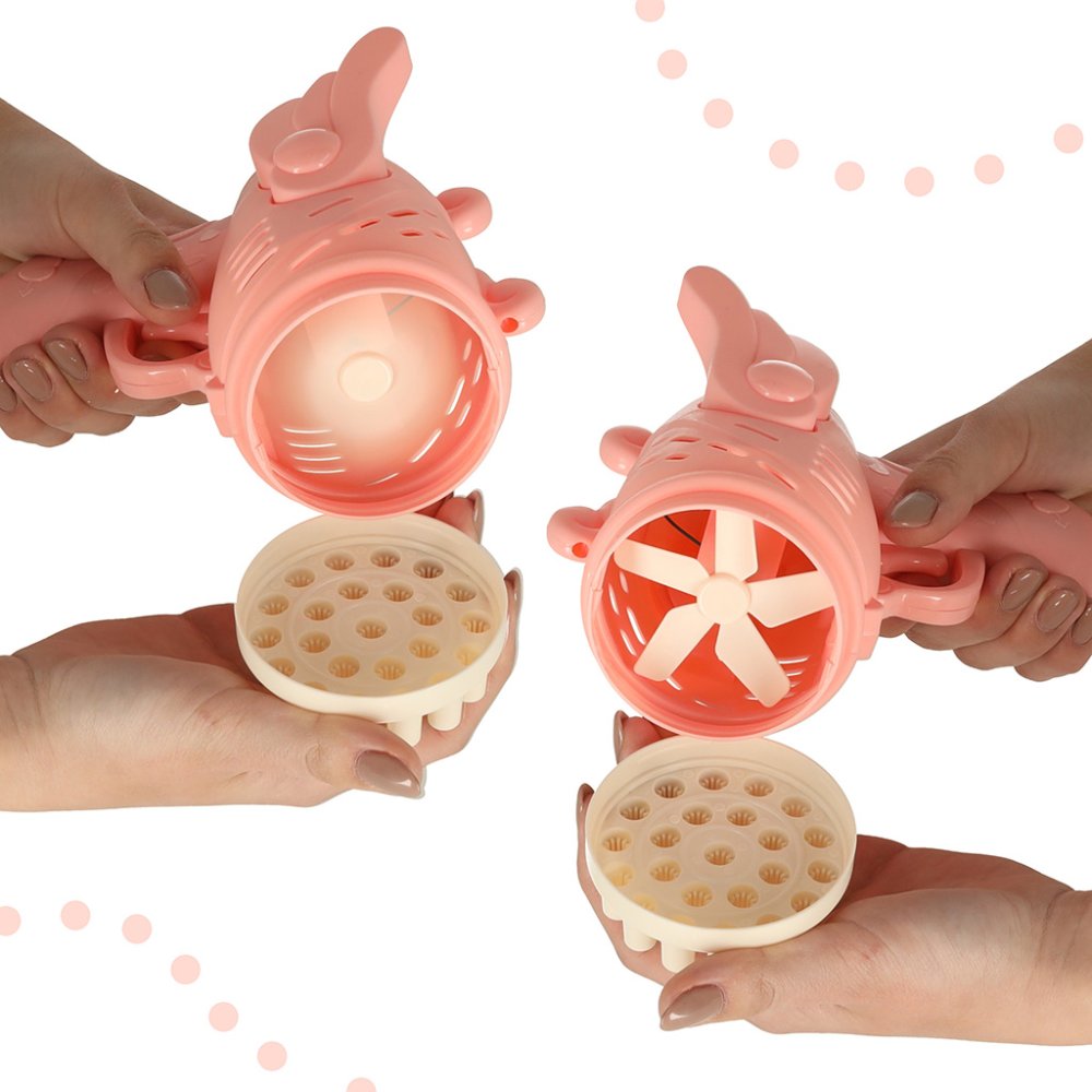 Ziepju burbuļu pistole ar spārniem, rozā (3)