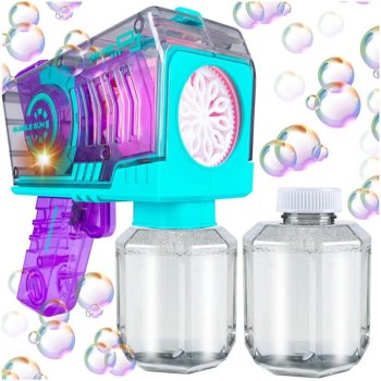 Automātiskais ziepju burbuļu ģenerators-pistole + 2 šķidruma kartridži | Automatic Soap Bubble Generator Pistol