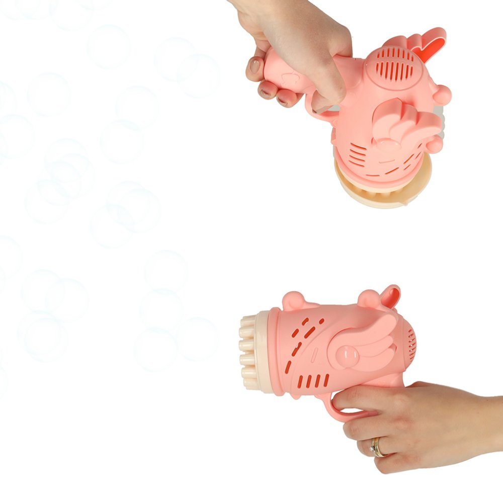 Ziepju burbuļu pistole ar spārniem, rozā (8)