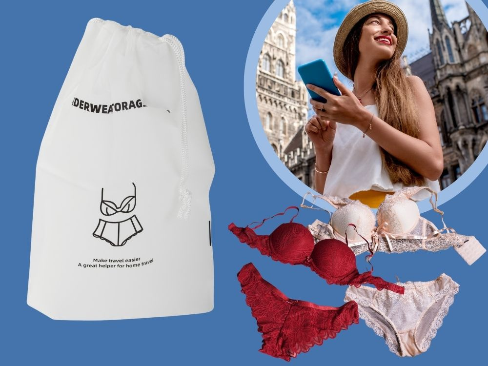 Ūdensizturīga ceļojumu apakšveļas soma – organizators, caurspīdīga (1)