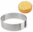 Kūkas veidne, apaļa tortes forma, regulējams konditorejas riņķis, 8 cm | Adjustable Cake Ring Baking Mold