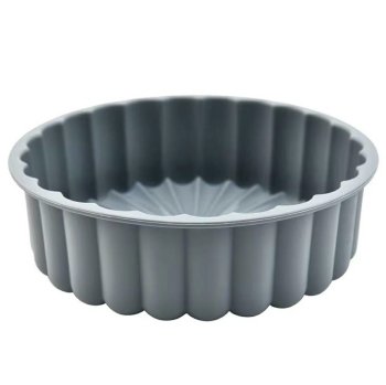 Silikona cepamforma kūkām, apaļa, 20 cm, pelēka