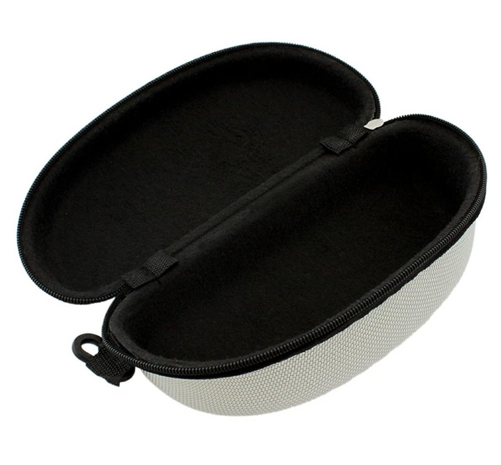 Cietais briļļu maciņš ar rāvējslēdzēju, pelēks (2)