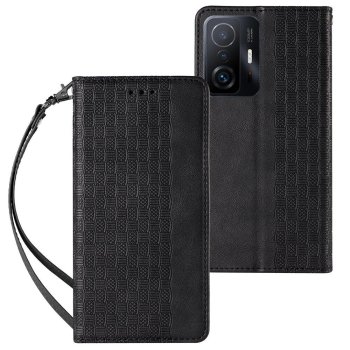 Samsung Galaxy A12 (SM-A125F/DSN) Magnet Lanyard Pendant Wallet Book Case Cover, Black | Telefona Vāciņš Maciņš Apvalks Grāmatiņa