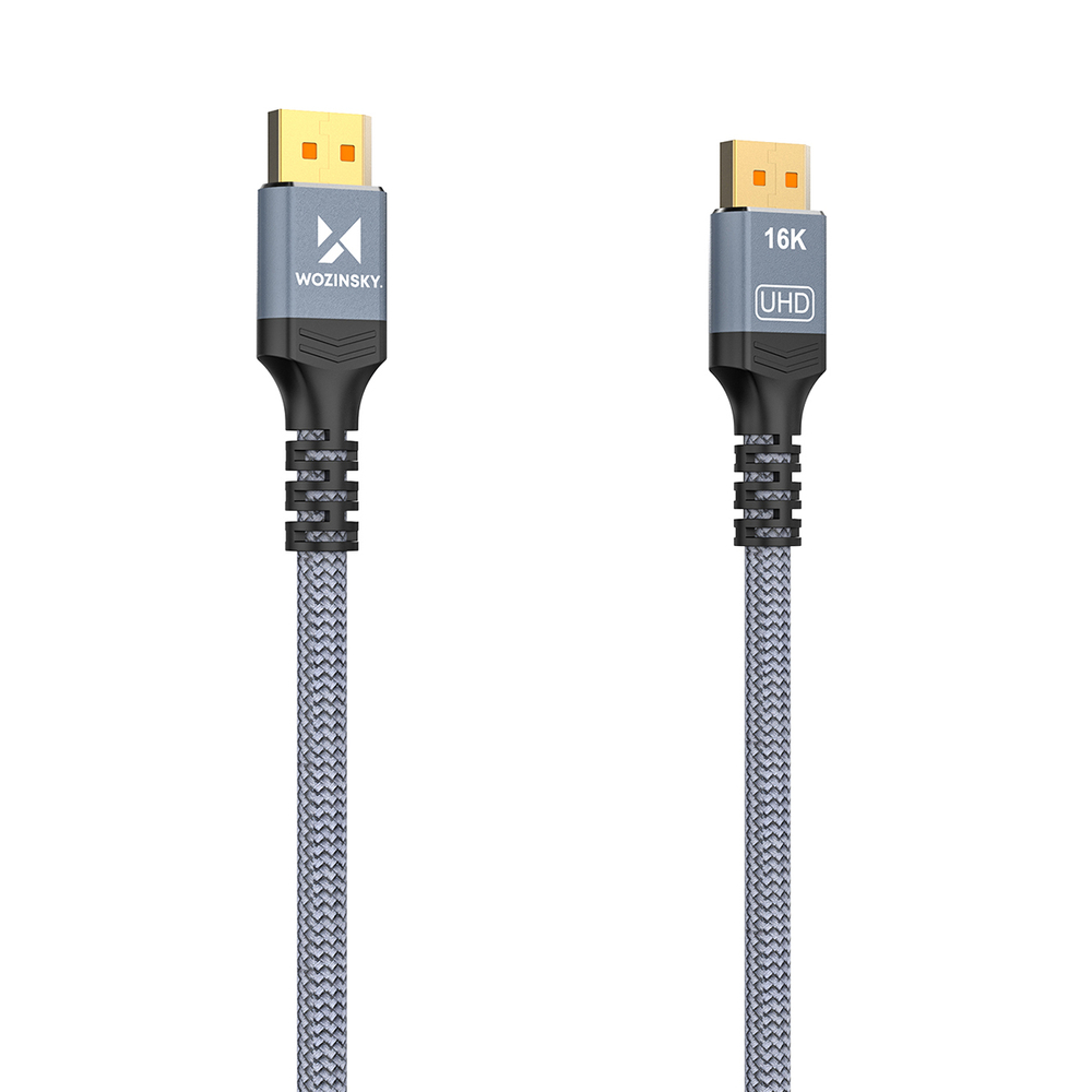 Wozinsky WPS-16AYL2S DisplayPort 2.1 kabelis, VESA sertificēts, 80 Gb/s, 16K@60Hz, 8K@120Hz, 4K@240Hz, HDR, HDCP, DSC,... (2)