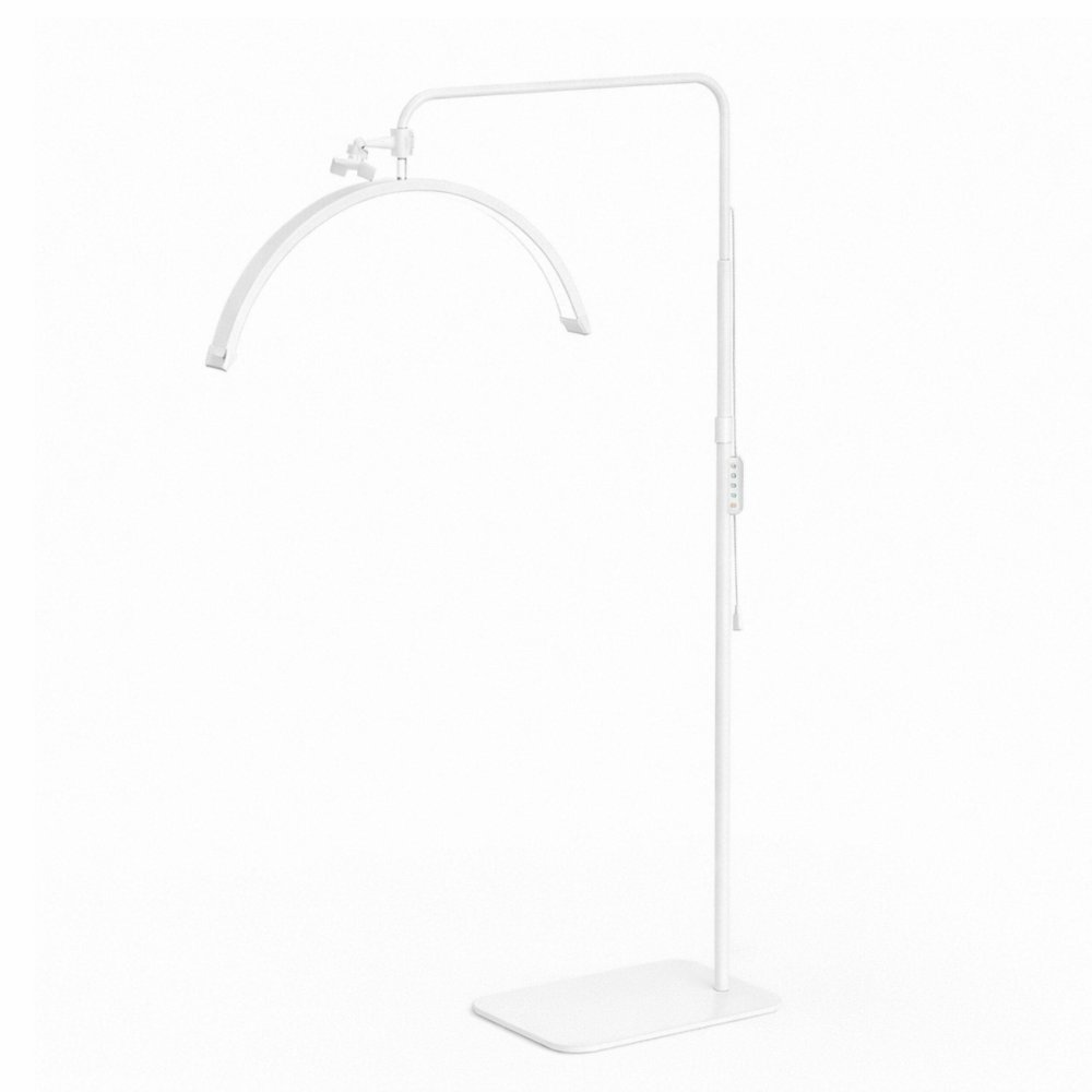 Pusmēness LED grīdas lampa kosmetologiem 40W, 320 LED, balta (3)