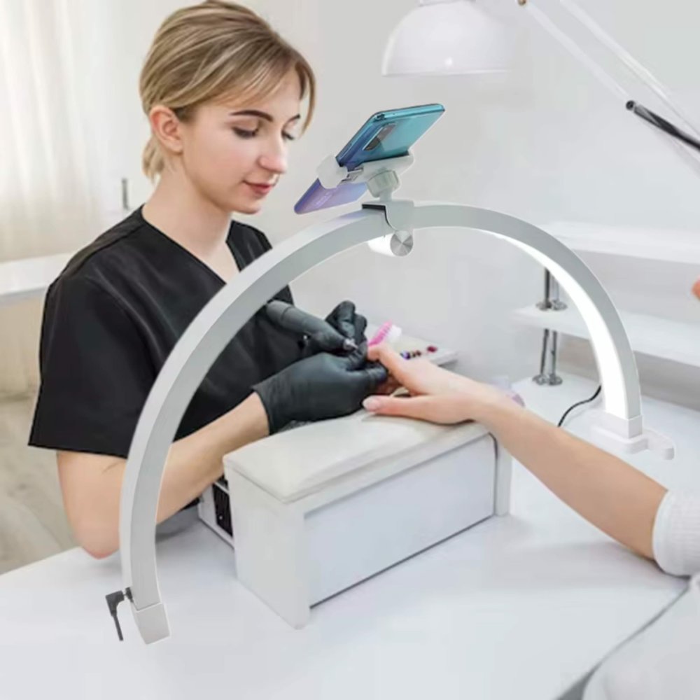 Profesionāla LED loka lampa manikīram 57 cm 40W, balta (0)