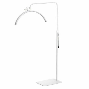 Pusmēness LED grīdas lampa kosmetologiem 40W, 320 LED, balta