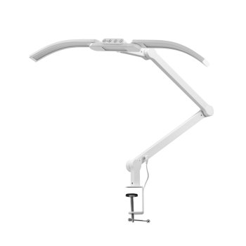 Profesionāla manikīra lampa Glow L05 loka formas stiprināma pie galda, balta