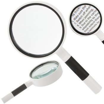Klasiskā lupa ar 10x palielinājumu, 80 mm stikla lēca