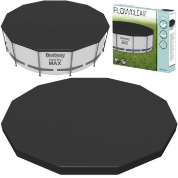 Aizsargājošs Apaļa Karkasa Baseina Pārsegs Vāks 366 cm, BESTWAY 58037 | Round Frame Pool Cover Protector
