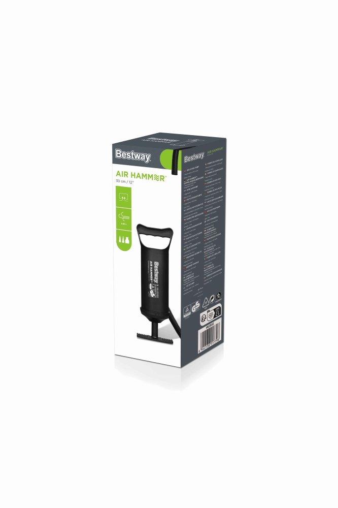 Virzuļa rokas gaisa pumpis BESTWAY 62002 matračiem, laivām, bumbām 30 cm (10)